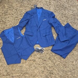 Mage Male Elegant Royal Blue Men's Suit Set